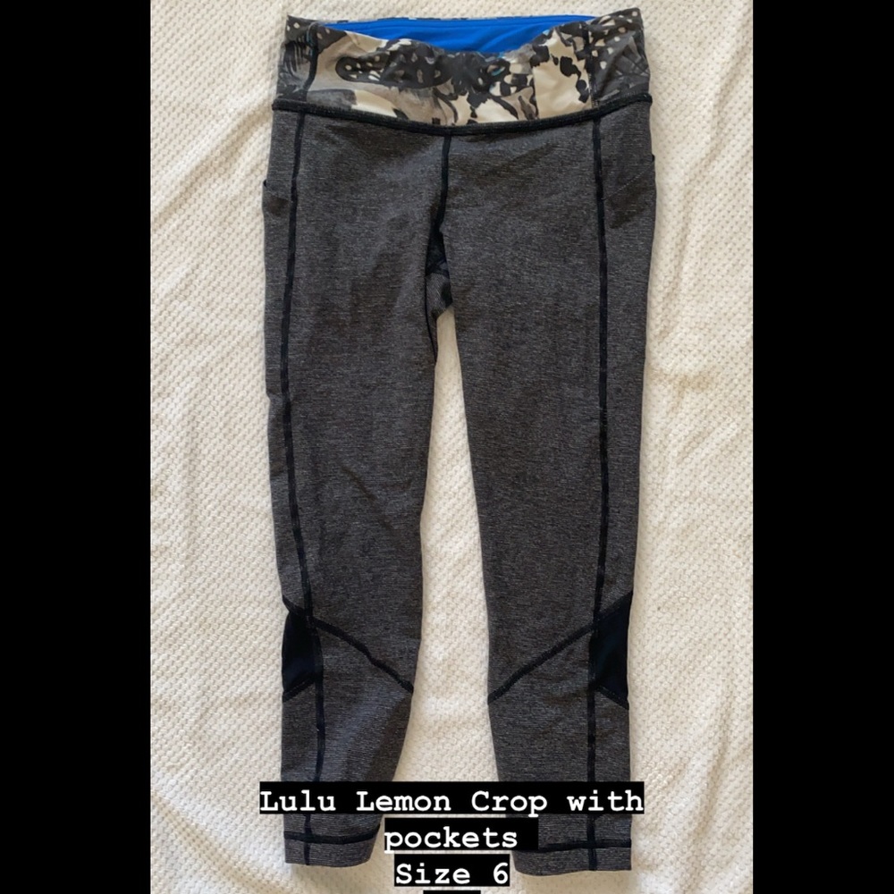 Lulu Lemon Grey Crop